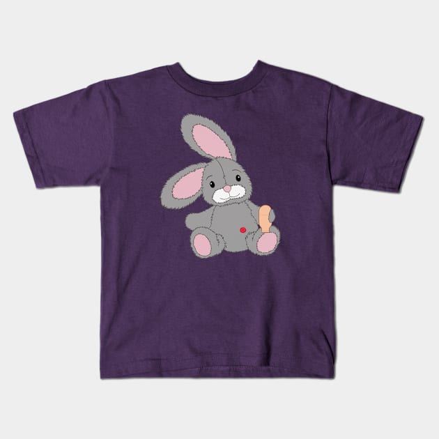 Stoma bunny (holding bag) Kids T-Shirt by CaitlynConnor